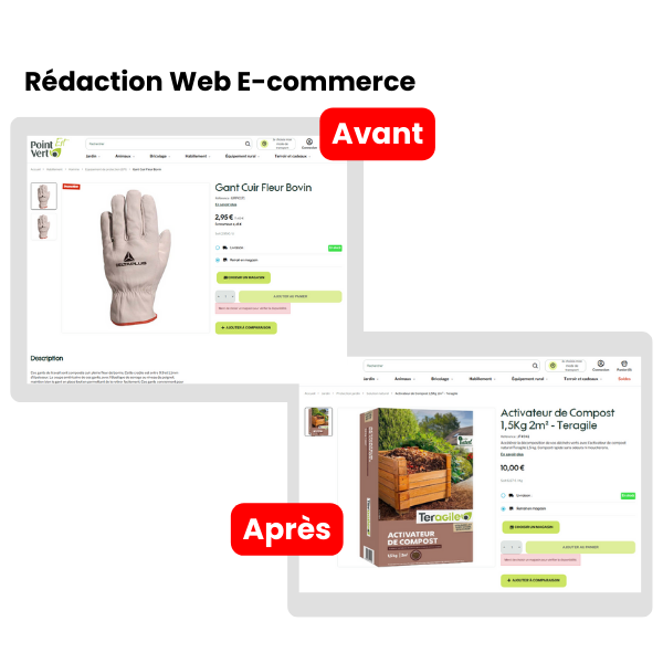 Rédaction Web E-commerce (fiches produits)